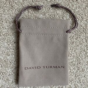 David Yurman jewelry pouch gray suede Small